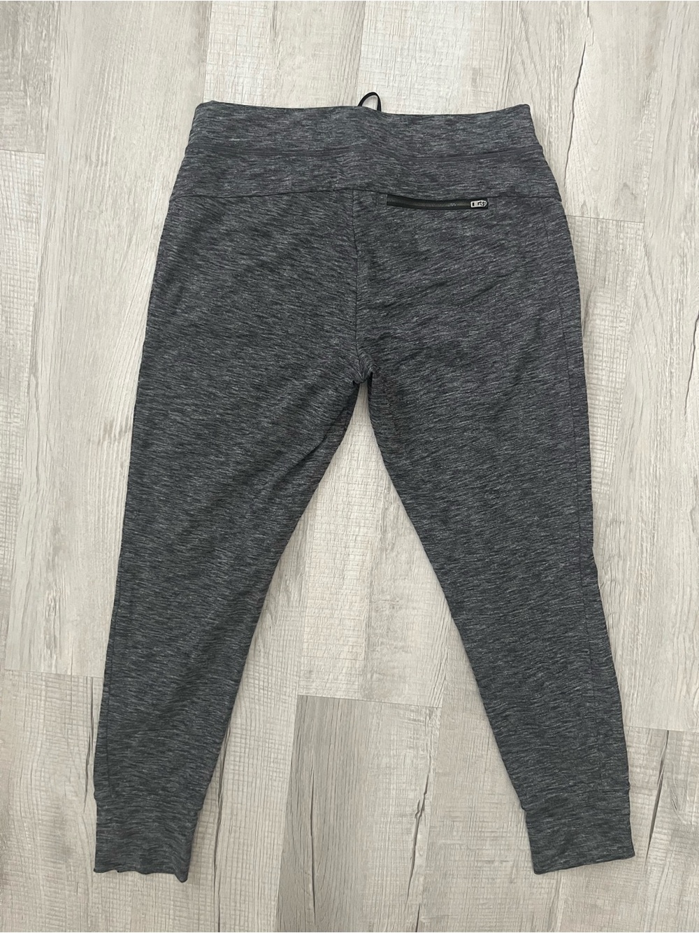 Athleta Joggers Size M Gray Heathered Zip Ankle Drawstring Athletic Pants - Picture 3 of 5